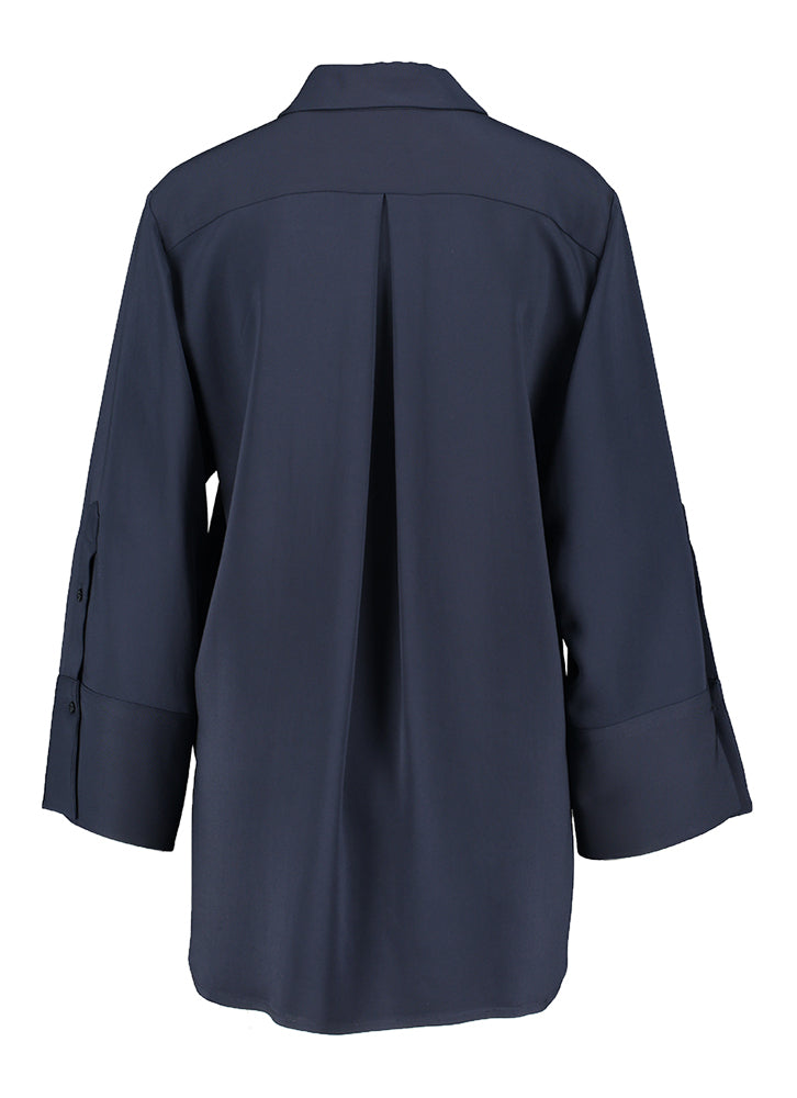 Chemisier bleu foncé ample Soixante-dix