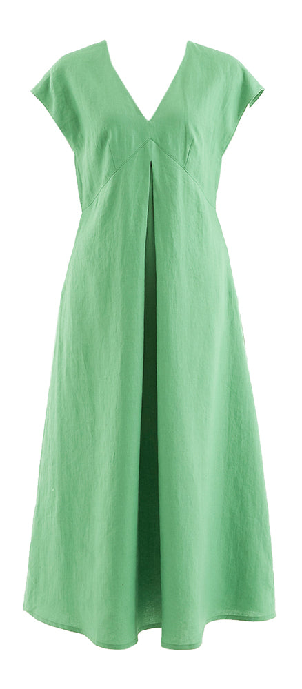 Robe en lin vert avec poches Riani