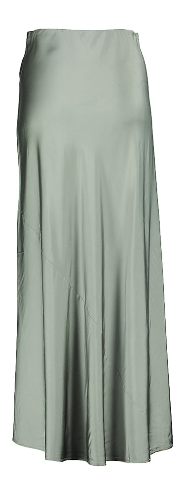 Dust green lange rok in glanzende stof Bardot Munthe
