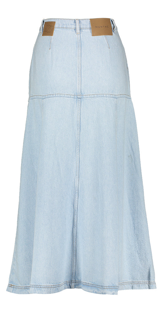 Jeansblauwe lange rok Tuxya Munthe