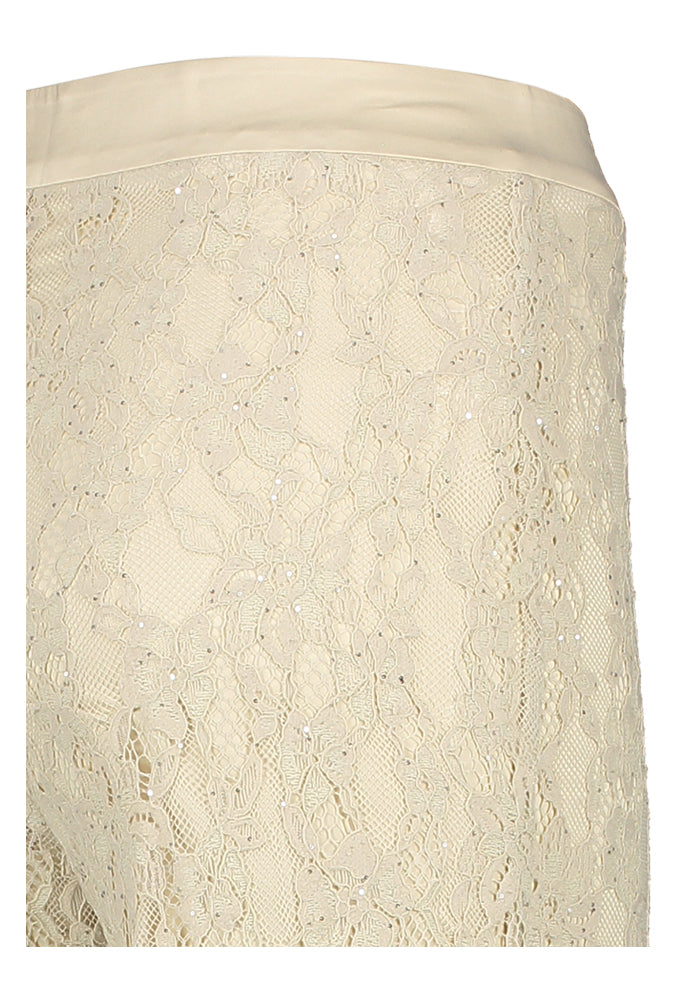Beige lange broek in broderie Lancelot Kocca