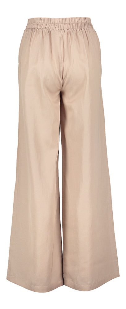 Beige wijde broek met bandplooi Jeff Kocca