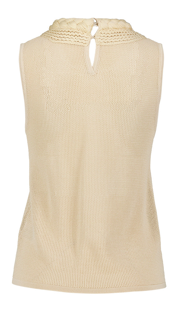 Haut en crochet à encolure tressée Ionella Kocca