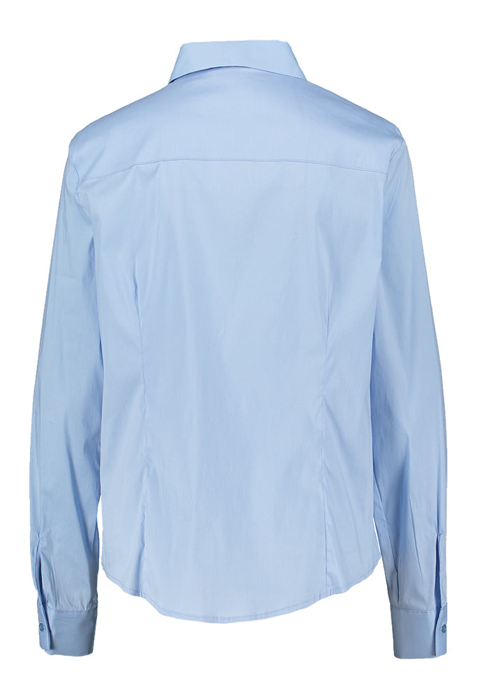 Lichtblauw aansluitende katoenen bloes Jasefy Kocca