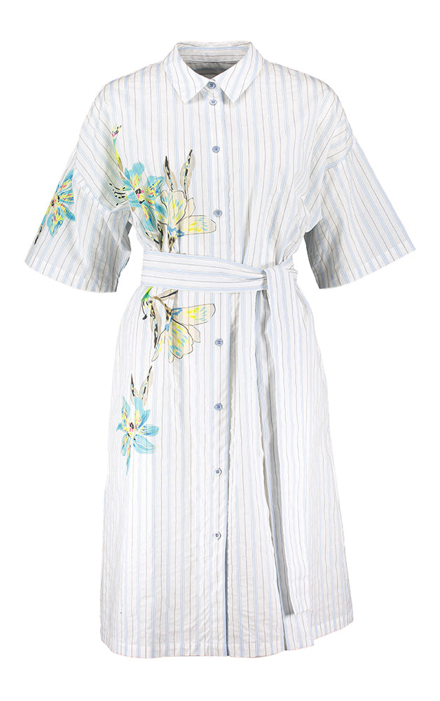 Robe-chemise rayée à imprimé Taormina Due Amanti