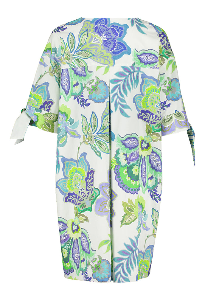 Robe blanche à imprimé floral Cuba Due Amanti