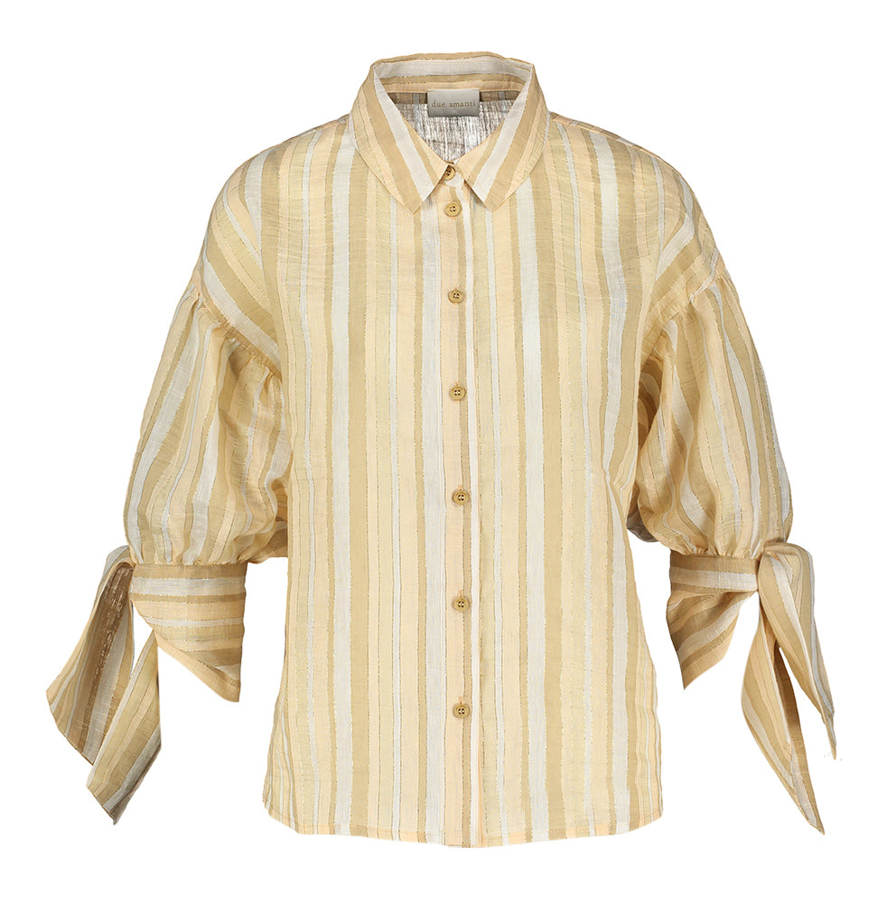 Blouse rayée sable Milena Due Amanti