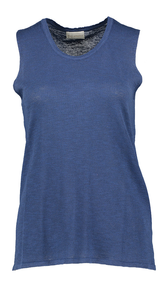 Top en lin bleu Arina Due Amanti