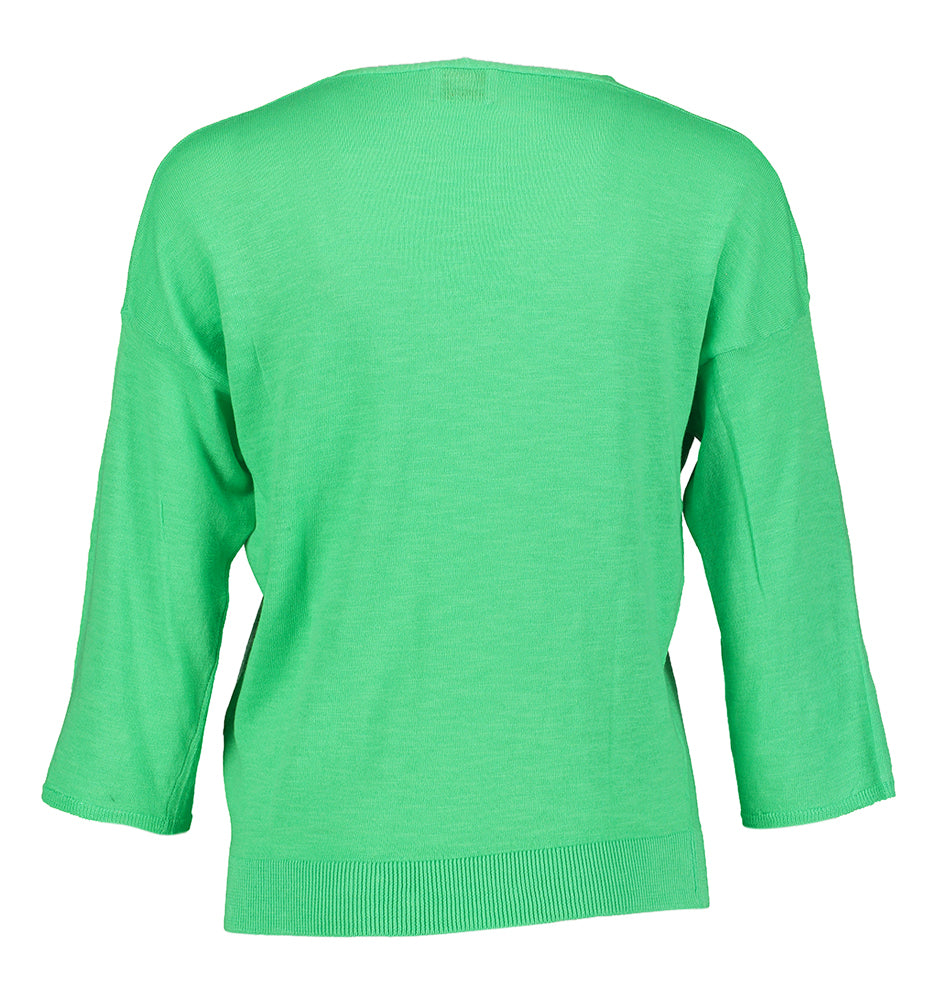 Chlorofyll trui met v-hals en langemouwen Florali Due Amanti