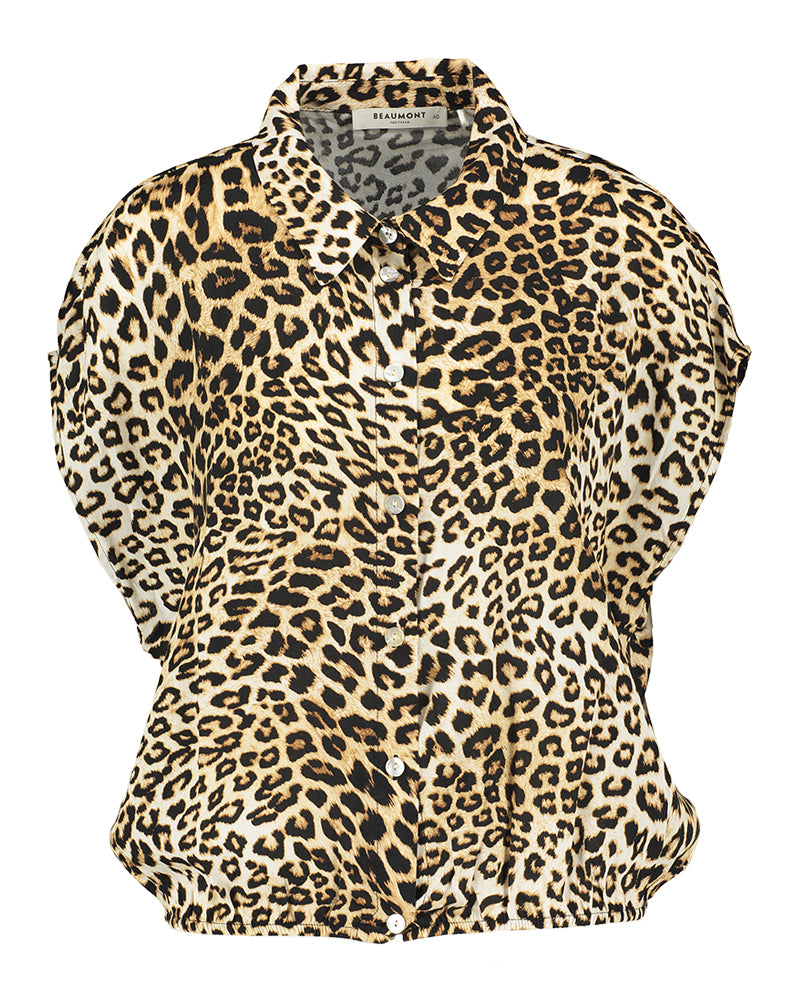 Blouse à manches courtes à imprimé animalier Mariska Beaumont