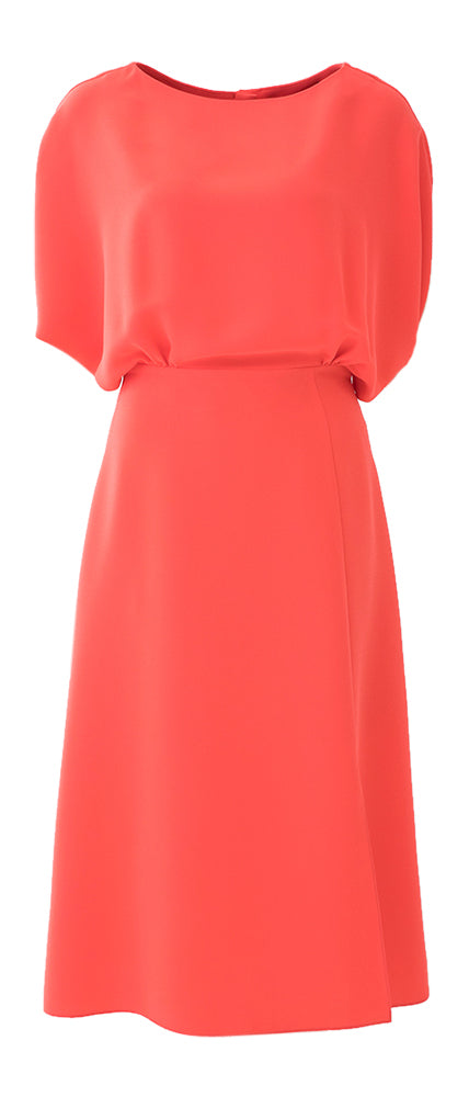 Robe de fête corail fendue Calice Natan