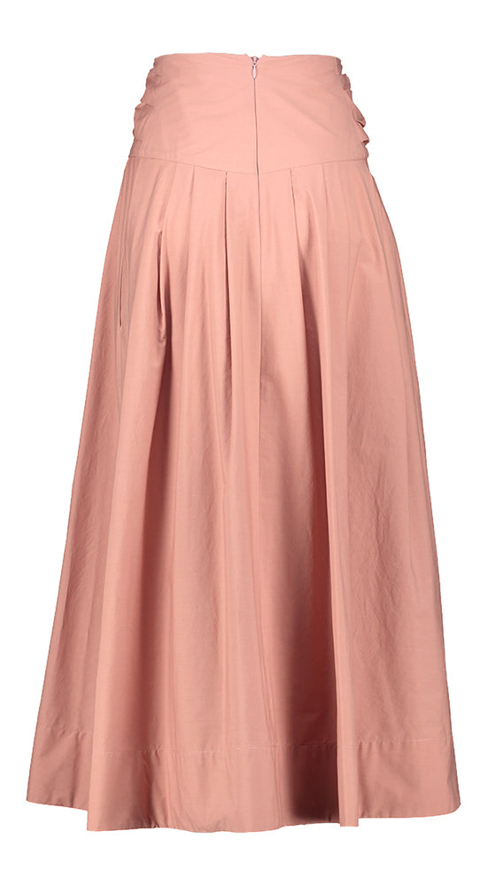 Jupe plissée en coton rose pâle Carrie Natan