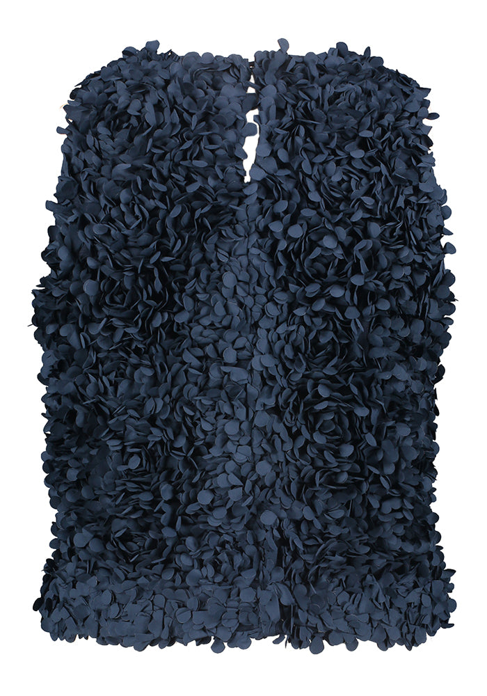 Haut bleu foncé avec motif fantaisie Natan
