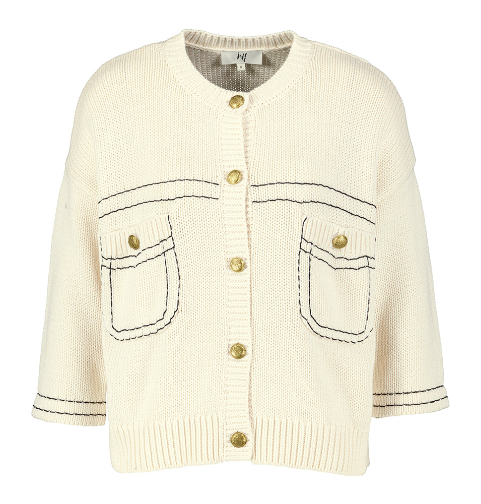 Gilet matelassé beige à poches de Charli Jeff