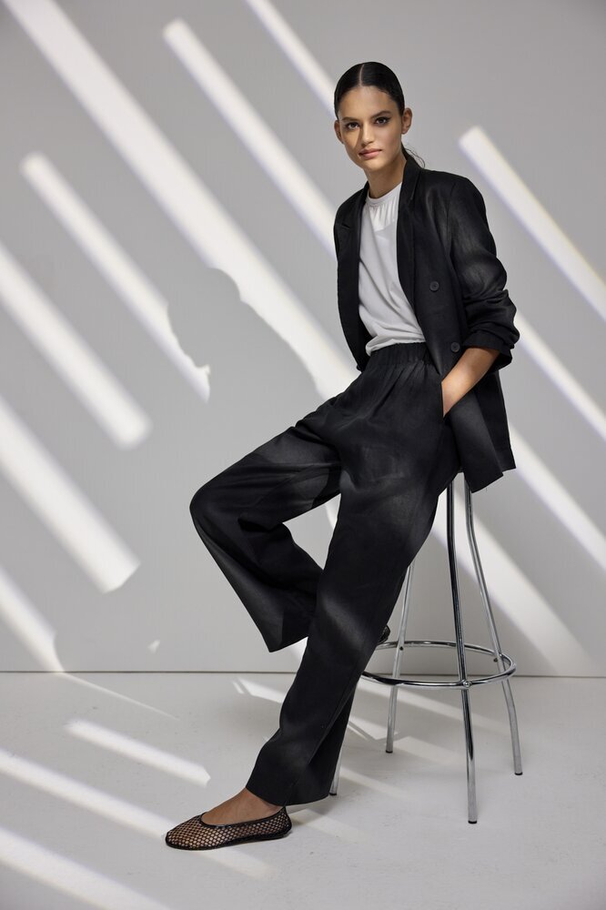 Pantalon en lin noir JC Sophie