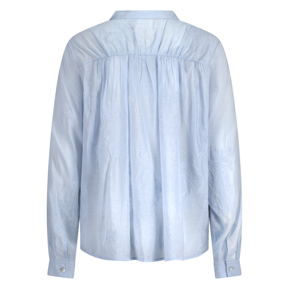 Lichtblauwe blouse Rosan Nukus