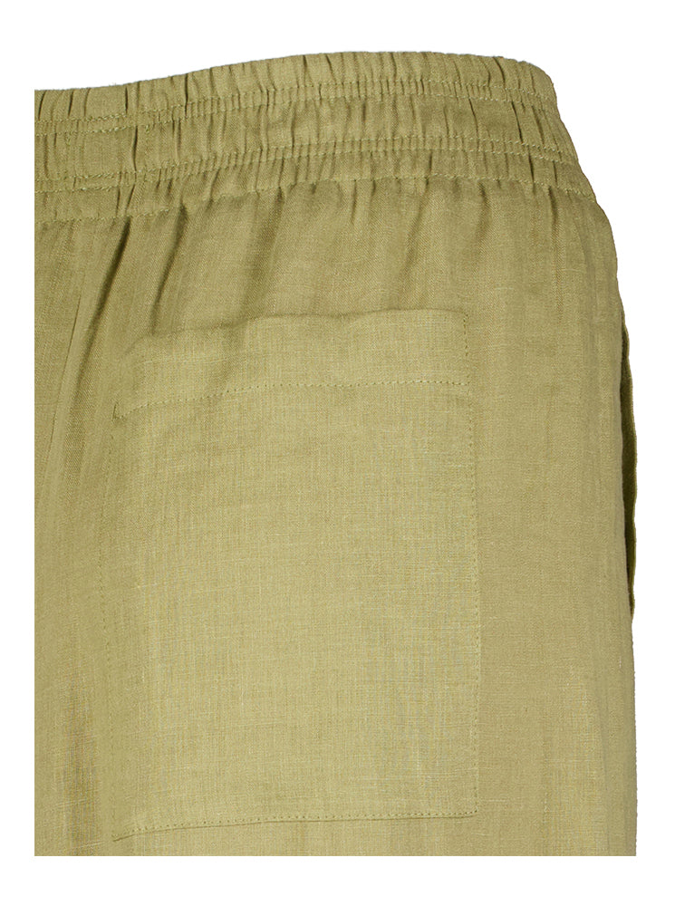 Pantalon en lin vert kaki Plafond Drykorn