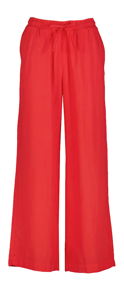 Pantalon en lin rose avec élastique Ichi