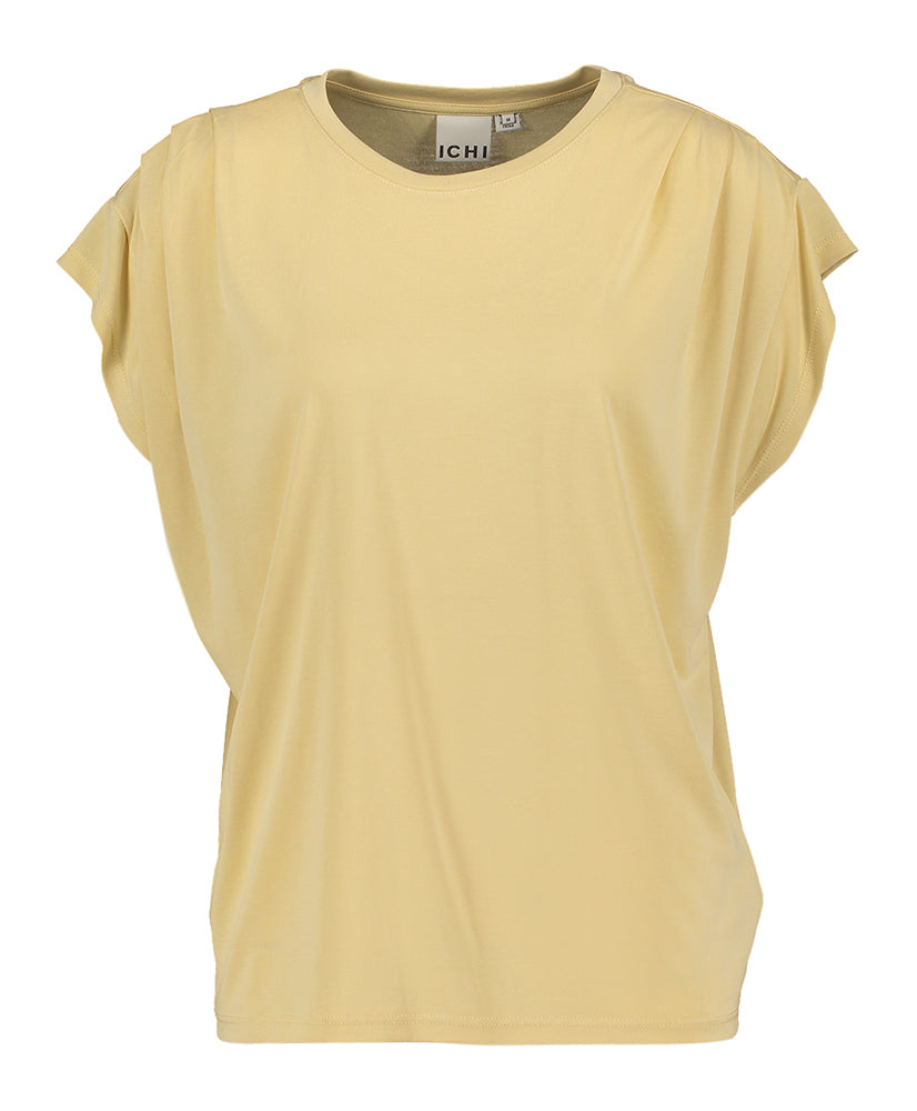 Gele t-shirts met korte mouwen Ichi