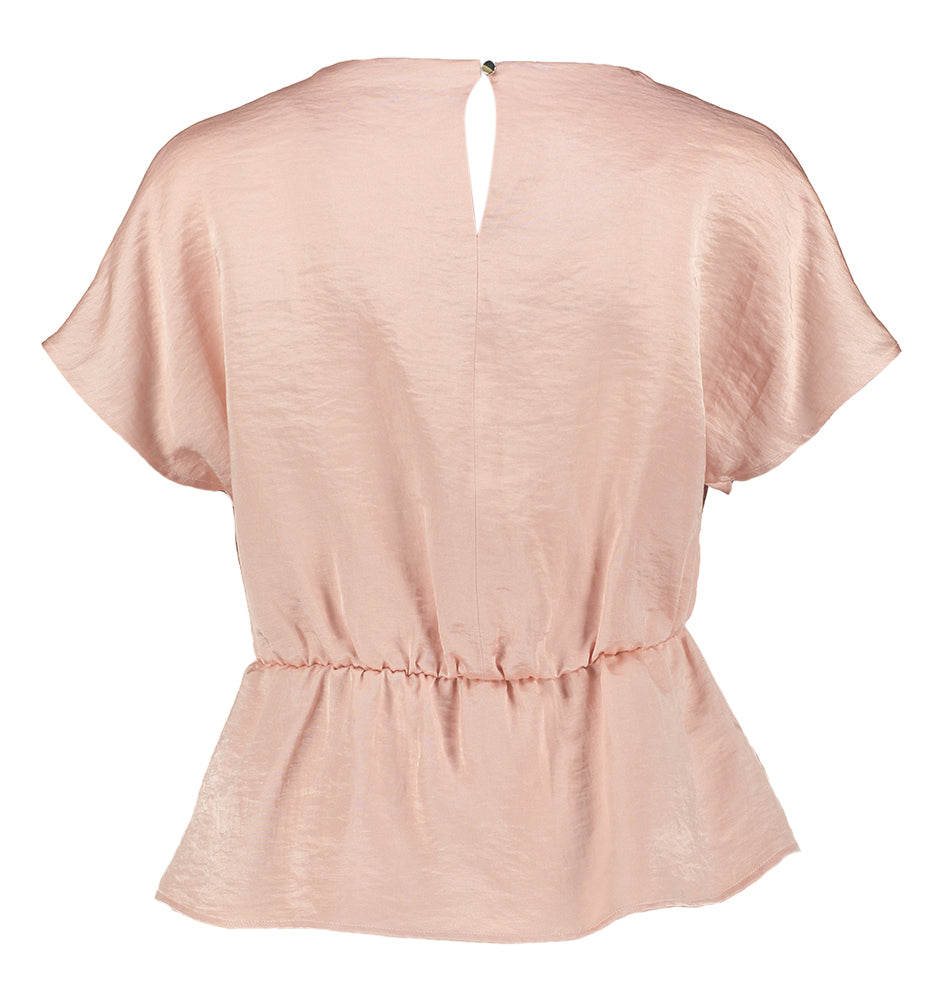 Roze glanzende bloes Bay Atmos