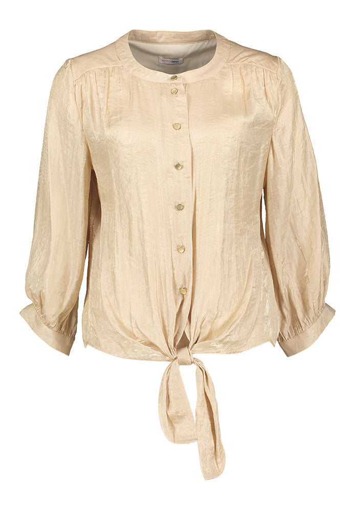Goudkleurige blouse met strop Aroski Atmos