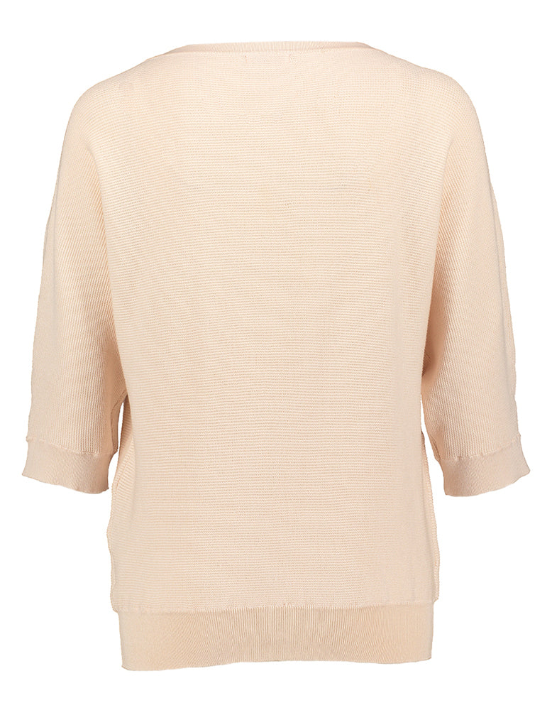 Lichtroze pull met ronde hals en pailletten Jula Atmos