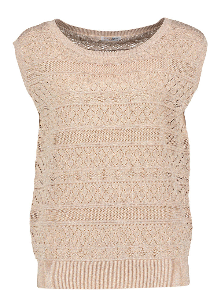 Débardeur rose en crochet avec fil pailleté Juul Atmos