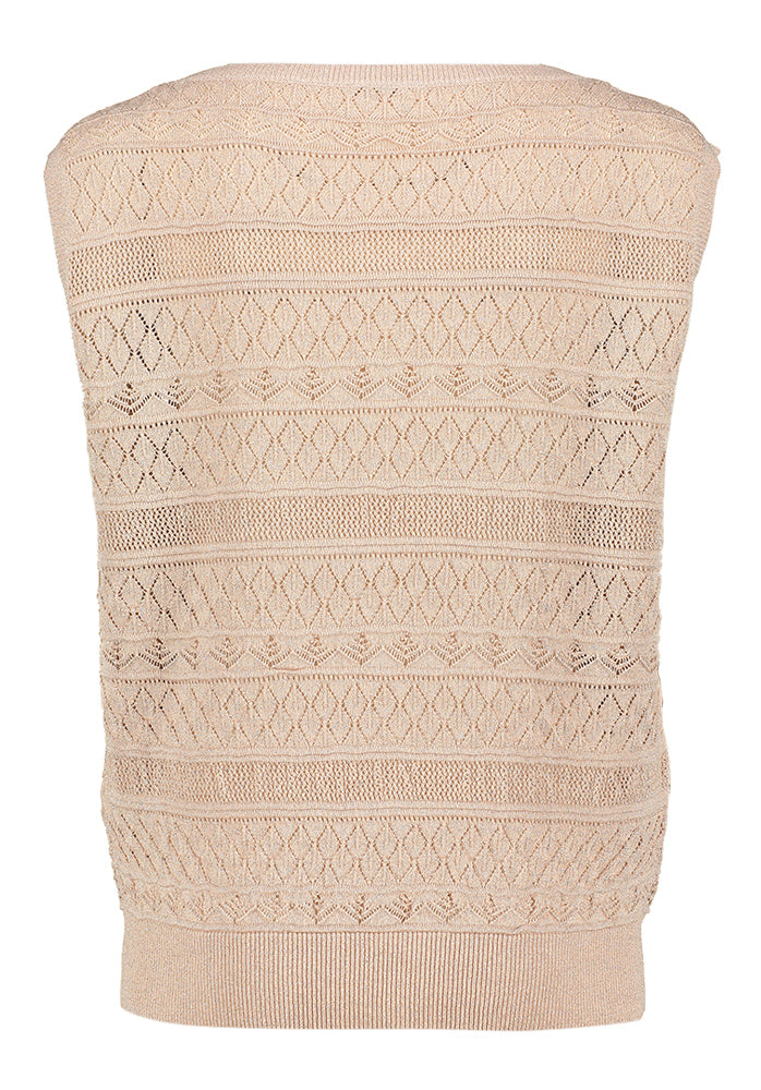 Débardeur rose en crochet avec fil pailleté Juul Atmos