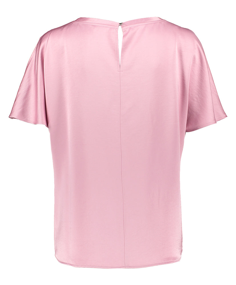Roze glanzende bloes met open schouder Esenza Senso