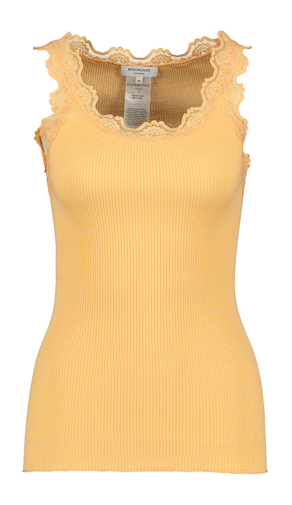 Haut orange à dentelle Rosemunde