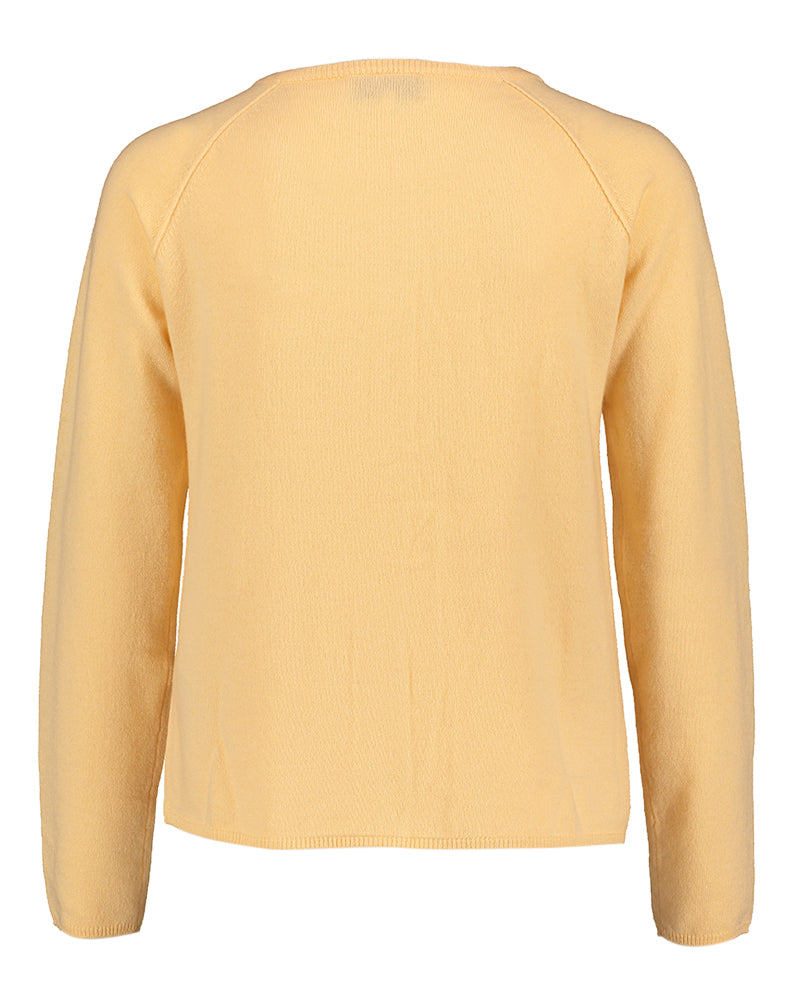 Gilet en laine orange avec doublure en cachemire Rosemunde