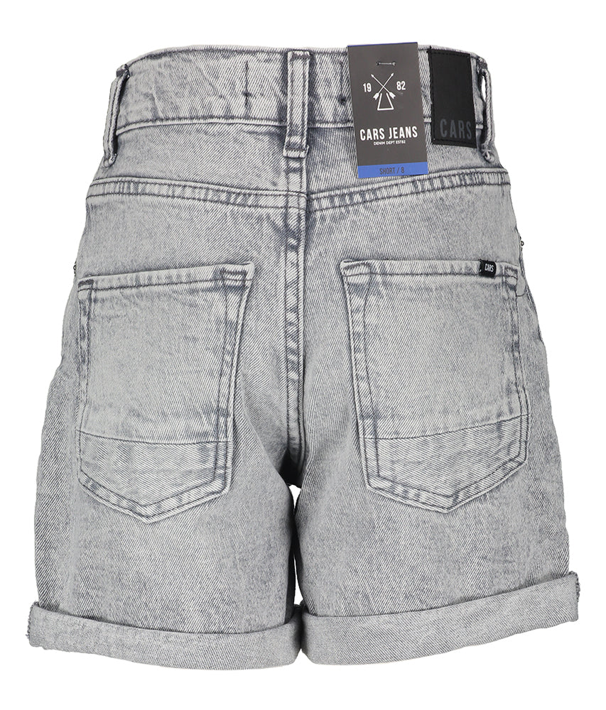 Lichtgrijze jeansshort Warden Cars