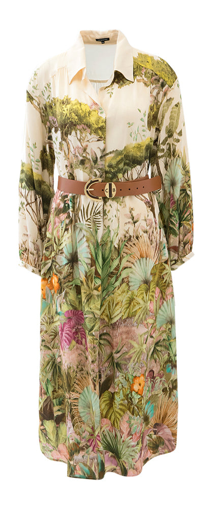 Ceinture longue et fluide à imprimé floral, signée Caroline Biss