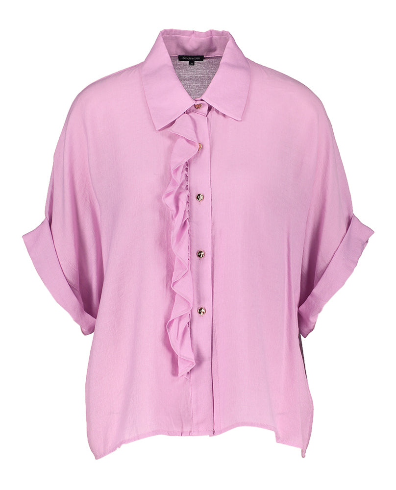 Chemisier rose ample à volants Caroline Biss