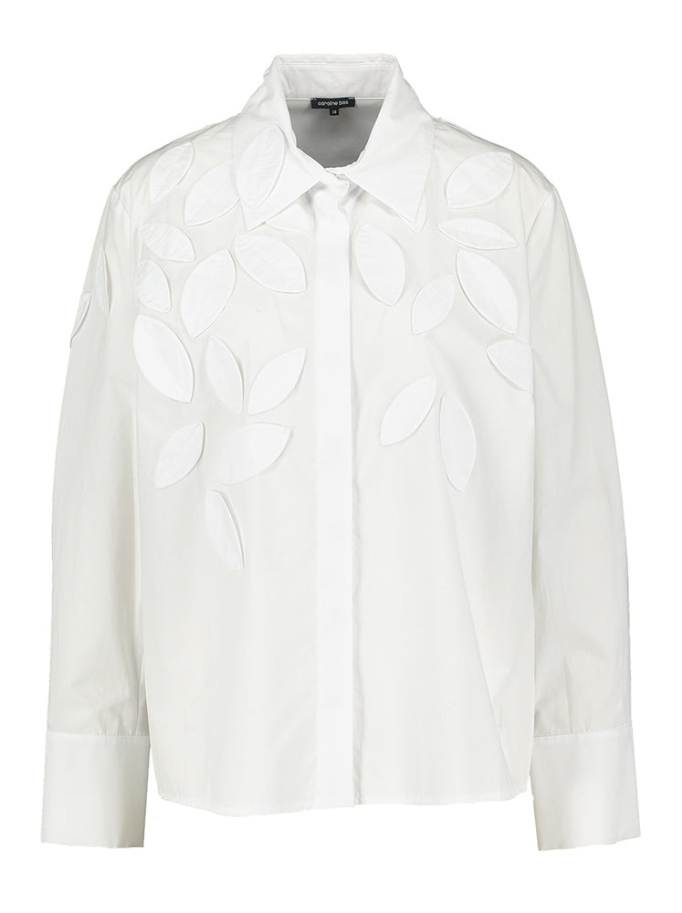 Chemisier blanc en coton à manches longues Caroline Biss