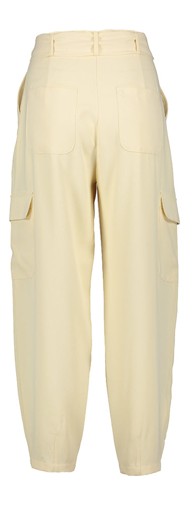 Pantalon cargo beige à boutons dorés Caroline Biss