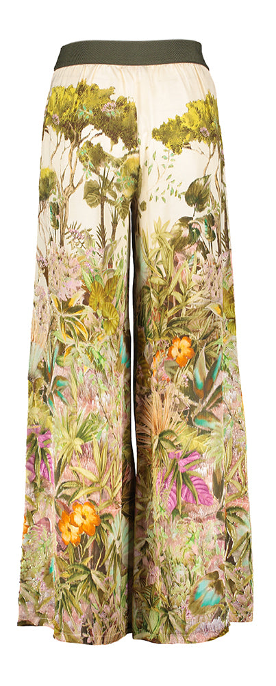 Pantalon multicolore à jambes larges imprimé Caroline Biss