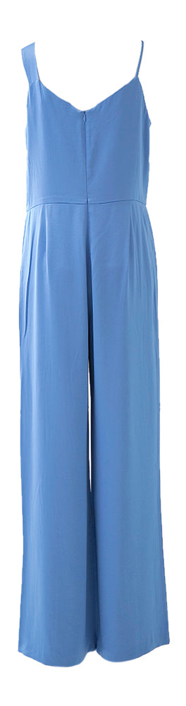 Kobaltblauwe glanzende jumpsuit Caroline Biss
