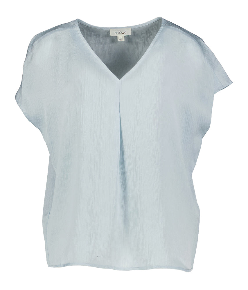 Chemisier bleu clair imprégné de luxe