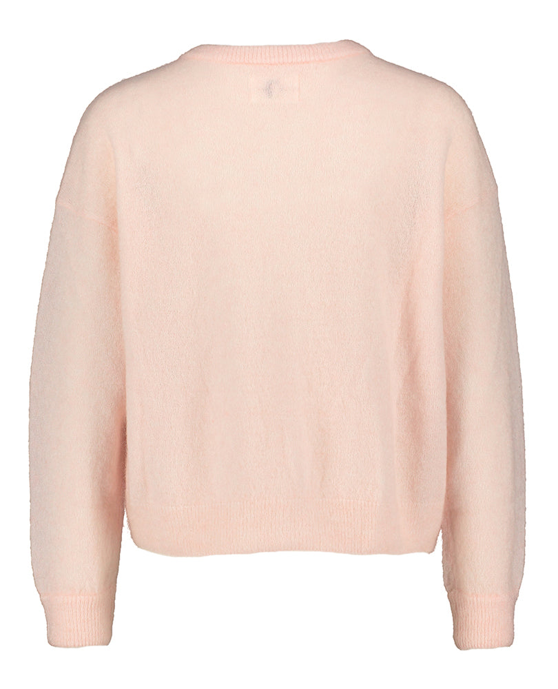Gilet en laine rose clair à boutons Doby Des Petits Hauts