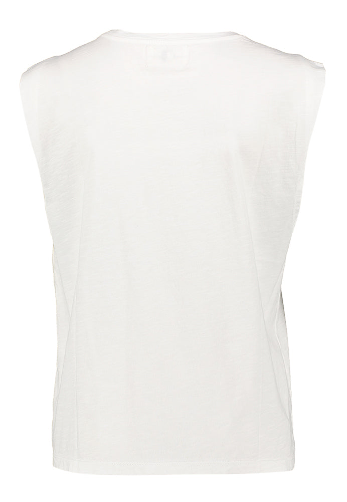T-shirt blanc à col rond Zaeba Des Petits Hauts