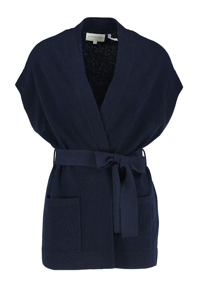Cardigan bleu foncé en cachemire Gooty Les Tricots De Léa