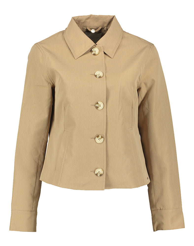 Cardigan couleur camel à boutons travaillés Odette Rino Pelle