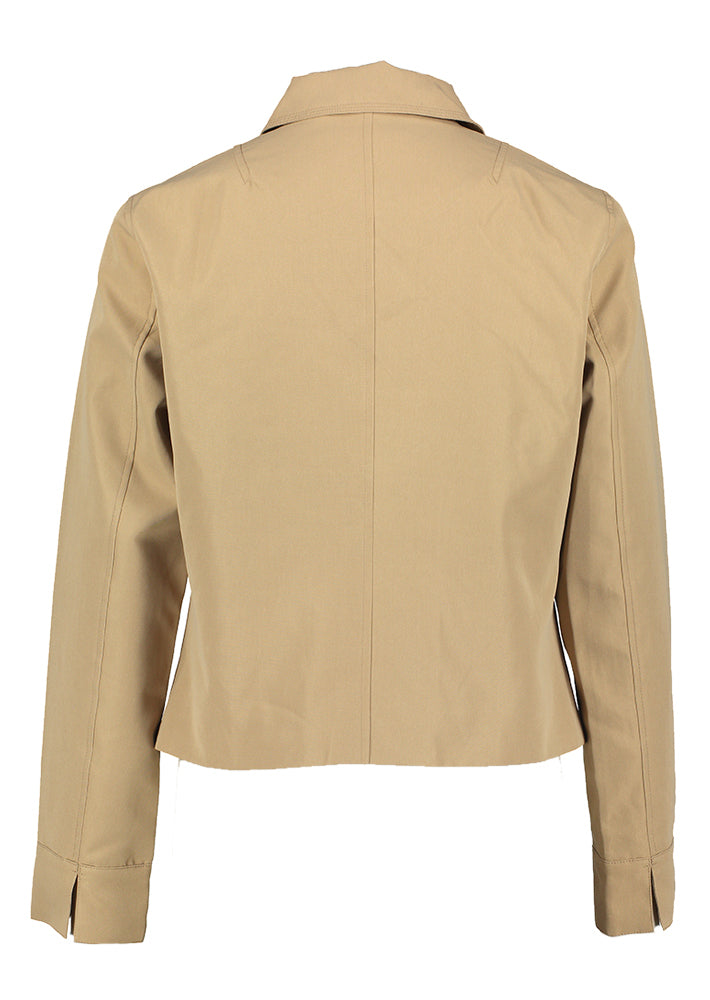 Cardigan couleur camel à boutons travaillés Odette Rino Pelle