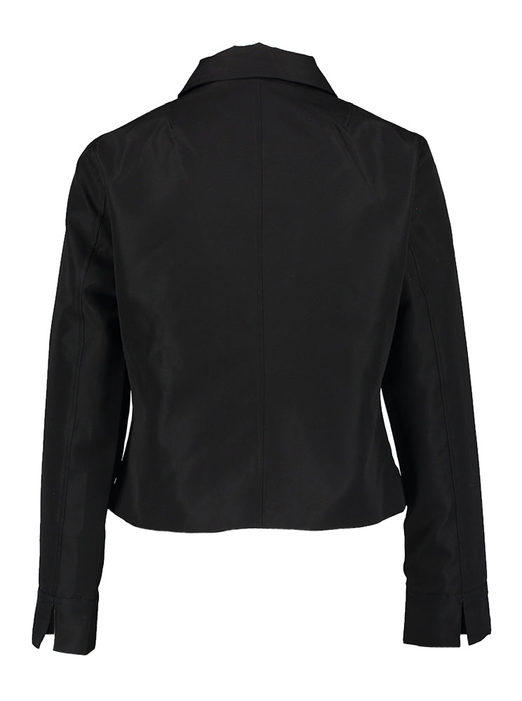 Gilet noir à boutons travaillés par Odette Rino Pelle