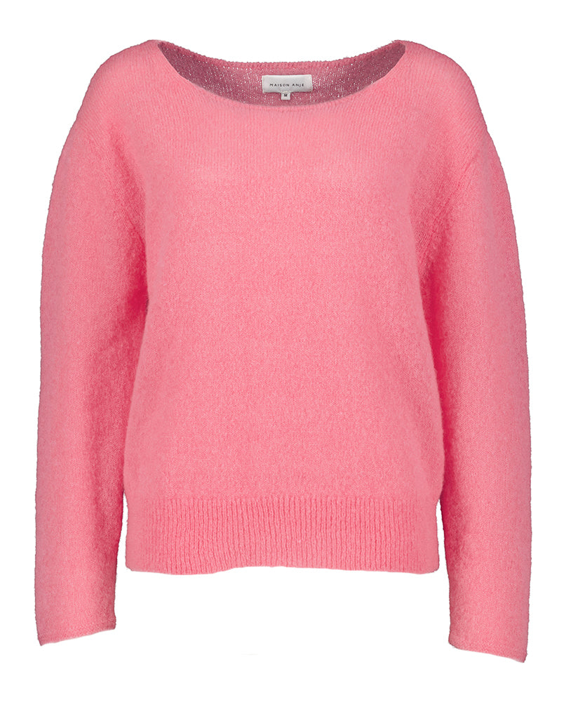 Roze wollen trui Bikey Maison