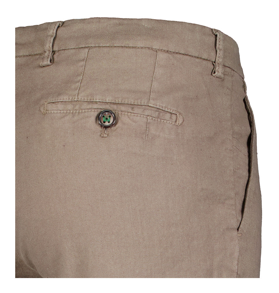 Pantalon en lin marron Morello Berwich