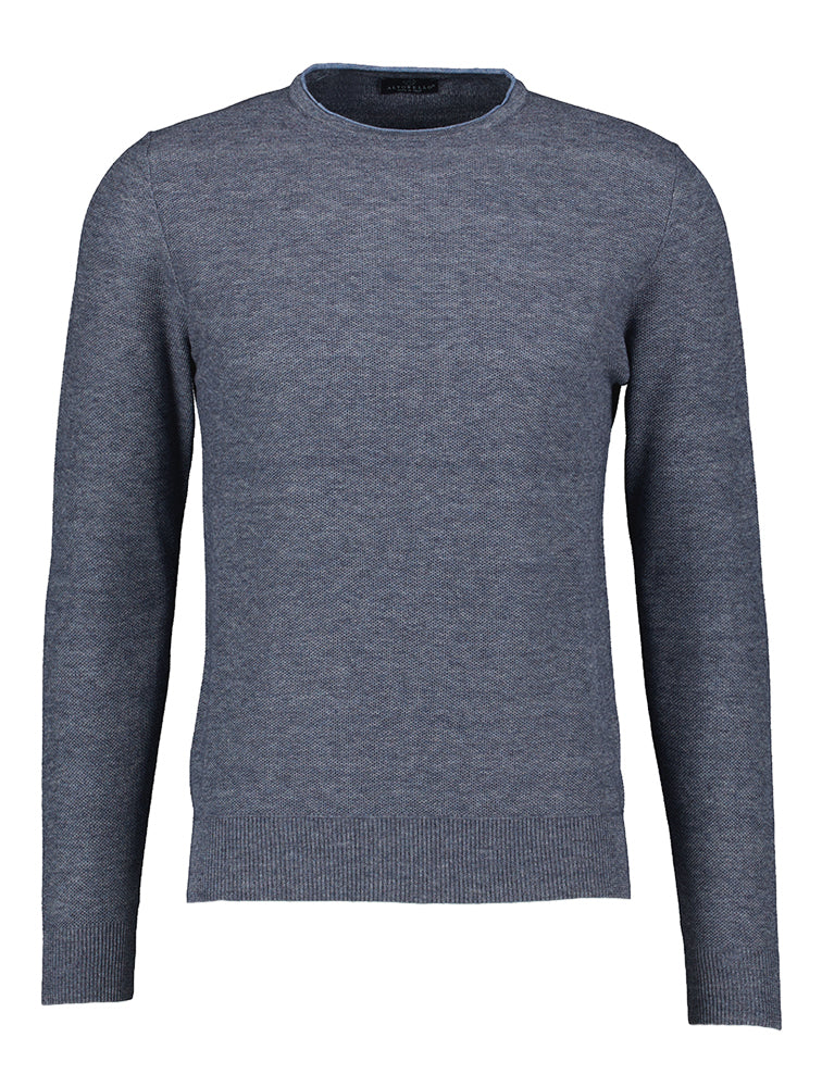 Pull en coton bleu foncé Altobello