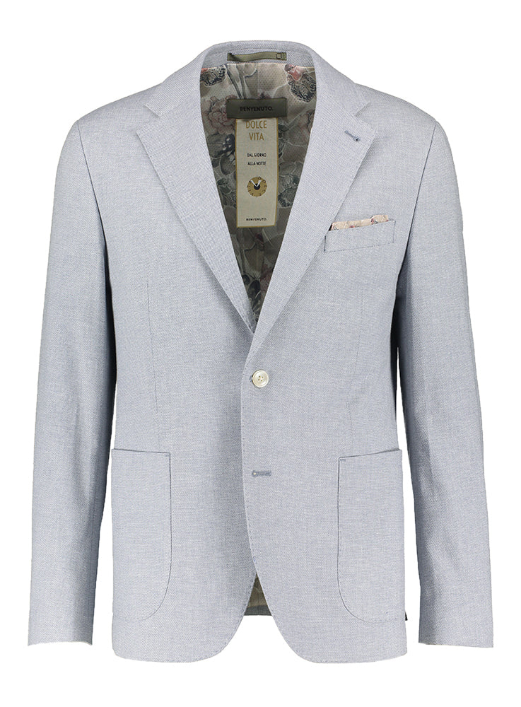Mid Blue blazer Leon Benvenuto