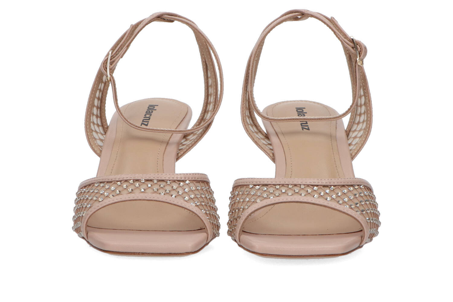 Sandales nude à strass Lola Cruz